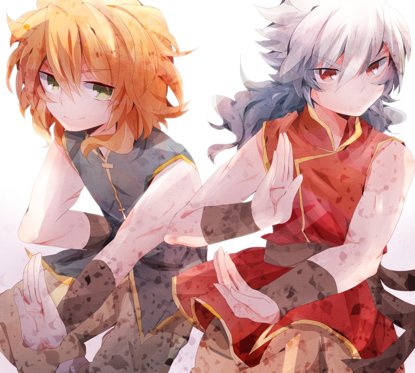 hakuryuu and amemiya taiyou (inazuma eleven and 2 more) drawn by sugino_(patrassyar)