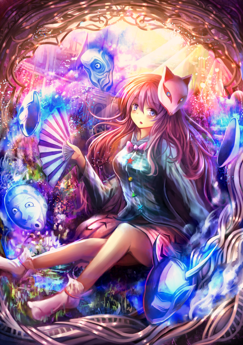 hata no kokoro (touhou) drawn by cuby_(dondoriansama)