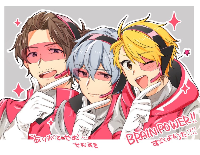 maita rui, yamashita jiro, and hazama michio (idolmaster and 1 more) drawn by ashiyu_(t0m1)