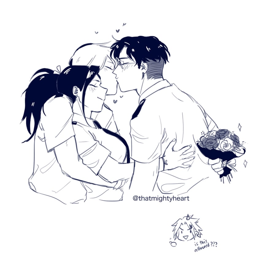 todoroki shoto, yaoyorozu momo, kaminari denki, and iida tenya (boku no hero academia) drawn by thatmightyheart