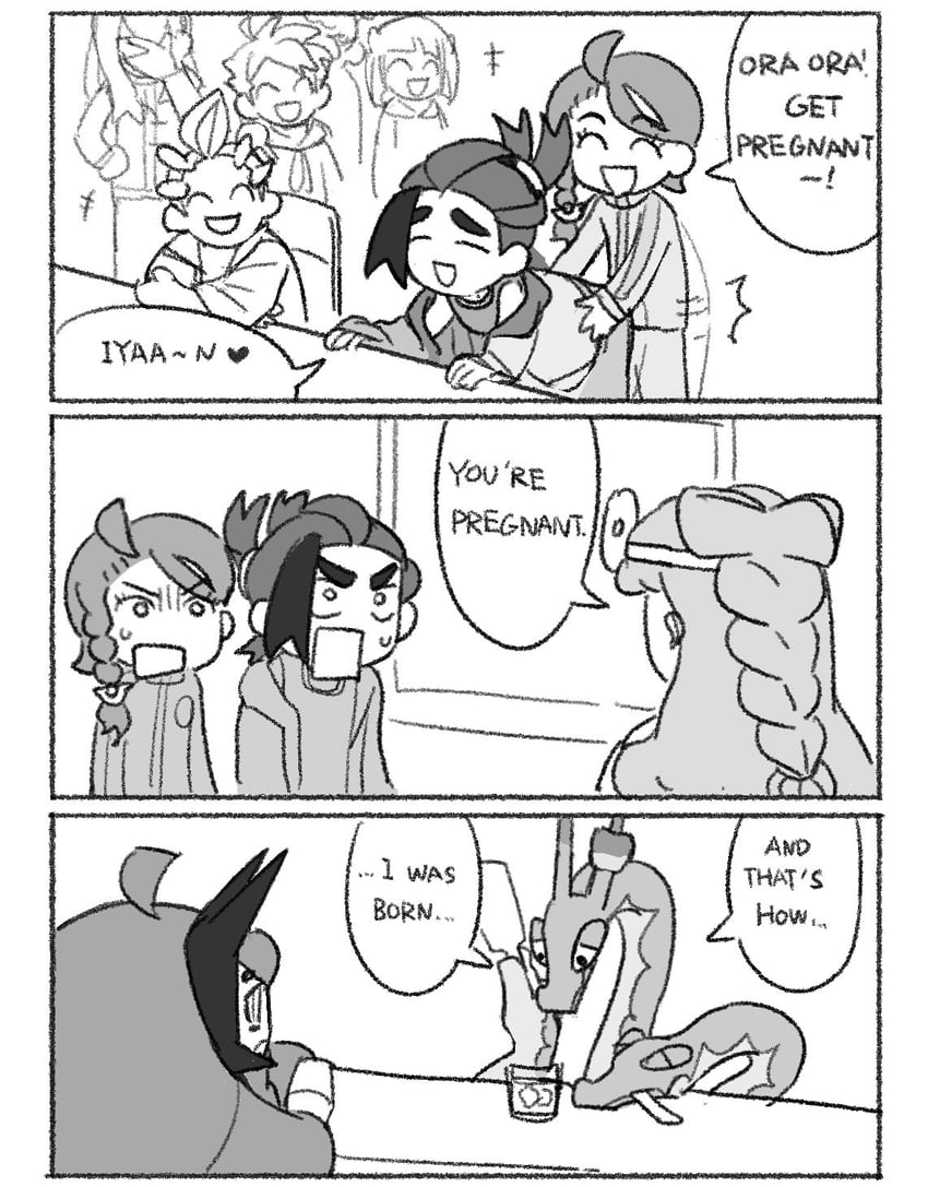 kieran, juliana, carmine, lacey, ogerpon, and 4 more (pokemon and 1 more) drawn by ray30442026