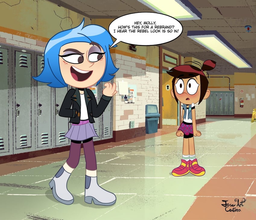 andrea davenport and molly mcgee (the ghost and molly mcgee) drawn by joseartcentenoofficial