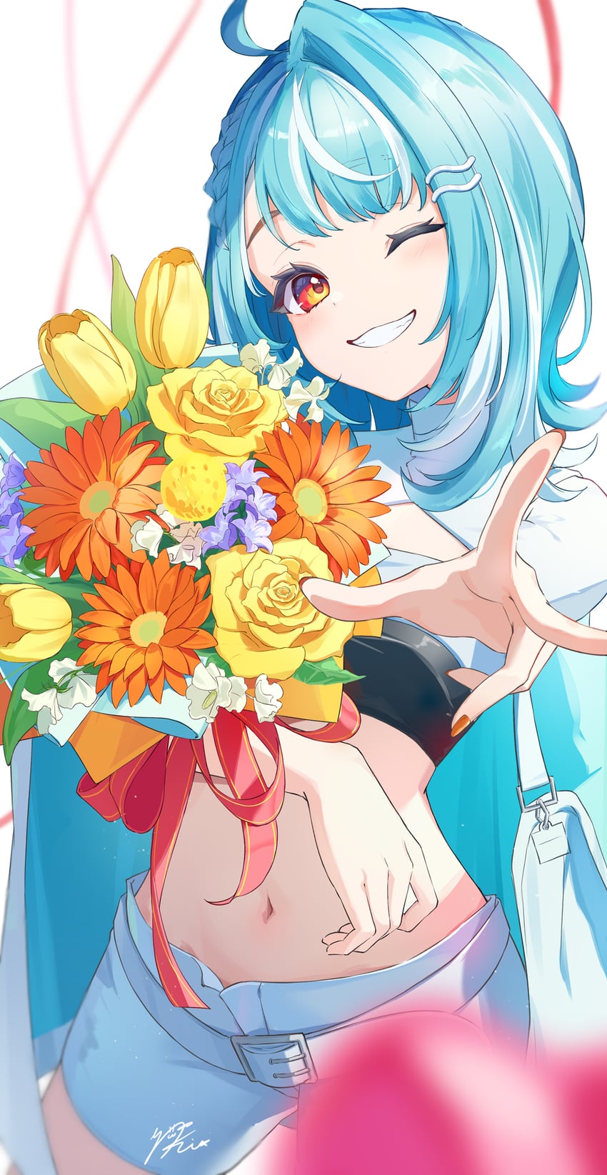 shiranami ramune (vspo! and 1 more) drawn by okishiro