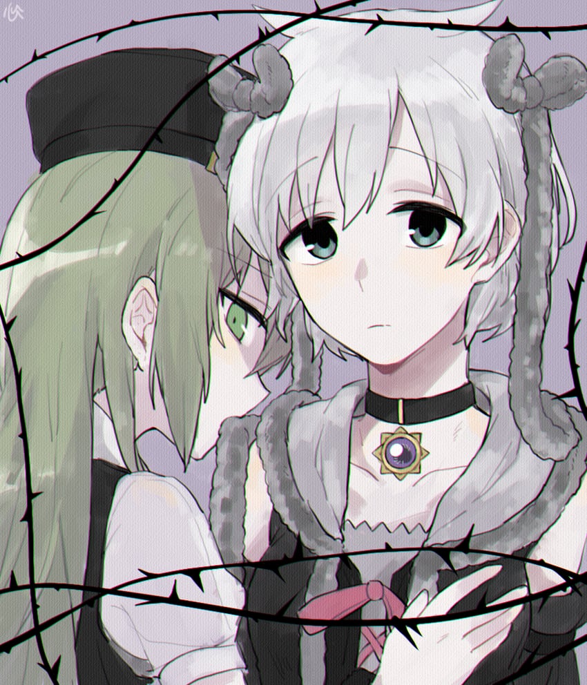 alina gray and azusa mifuyu (mahou shoujo madoka magica and 1 more) drawn by an_sin