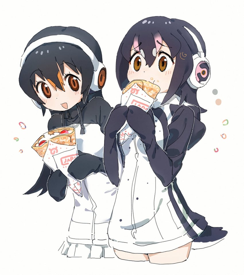 humboldt penguin and gentoo penguin (kemono friends) drawn by nendo23
