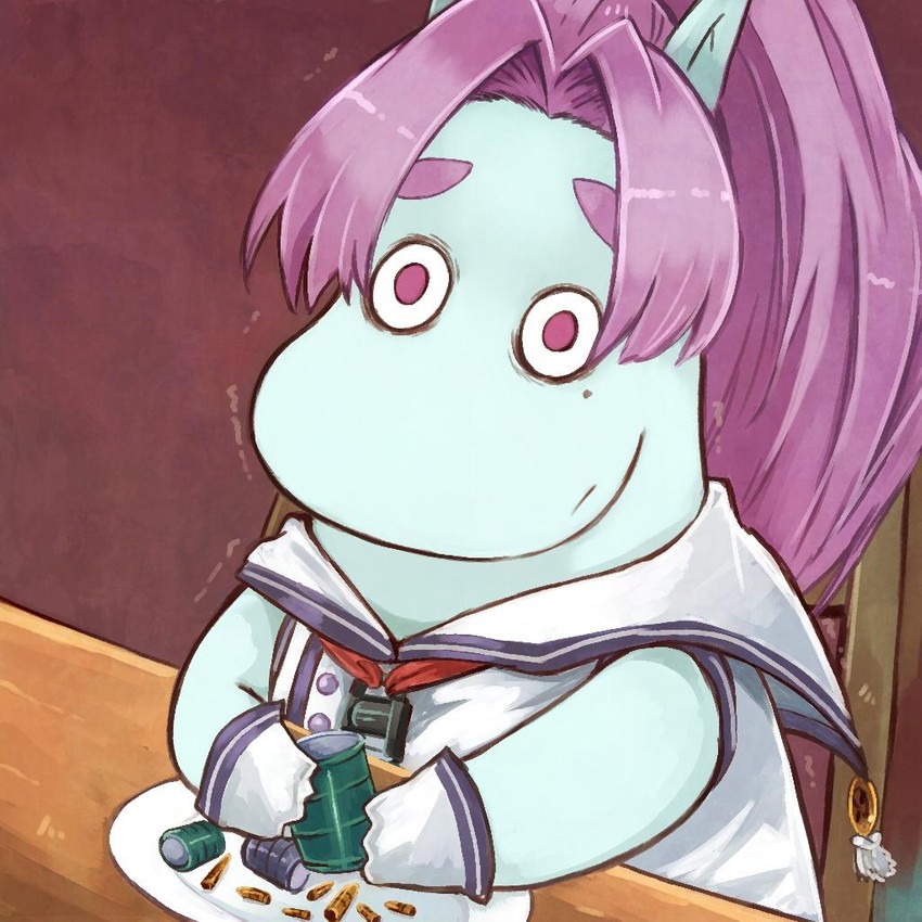 hatsuharu and moomintroll (kantai collection and 1 more) drawn by amagaeru_(hylathewet)
