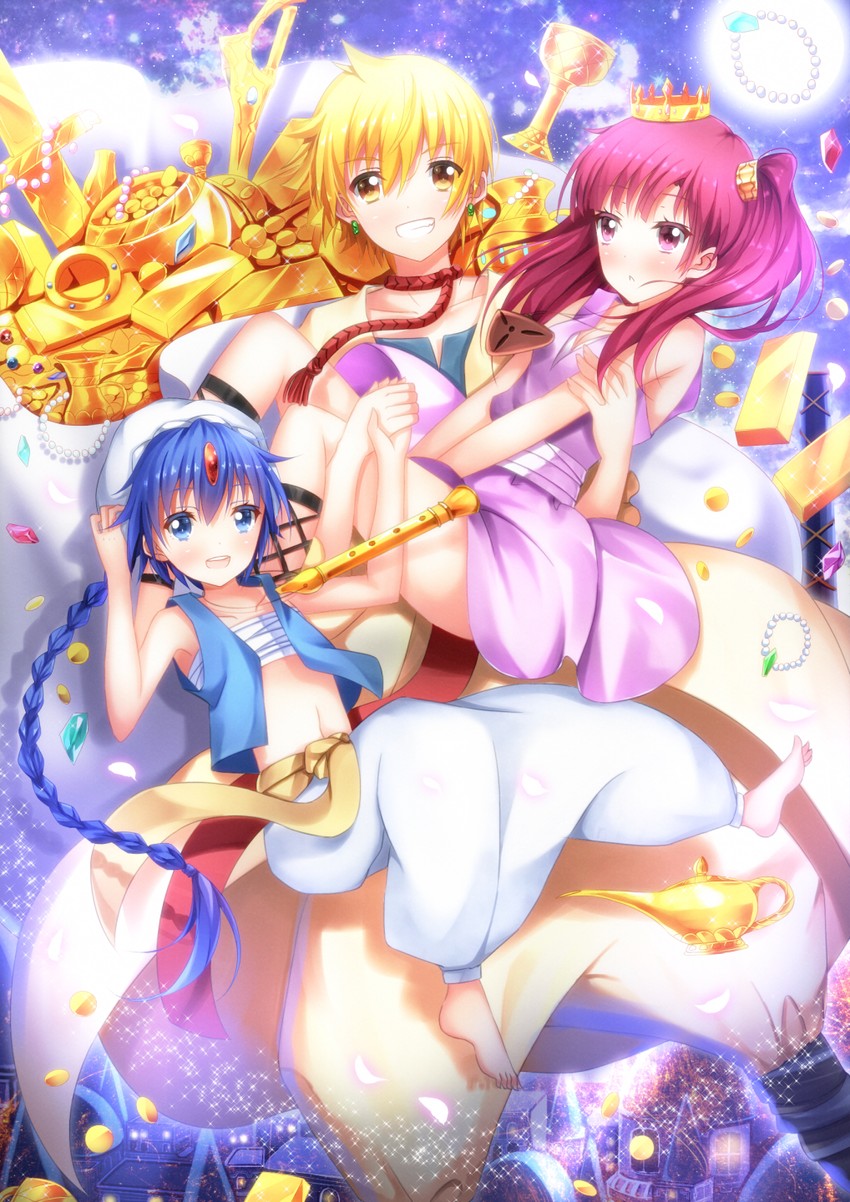 morgiana, aladdin, and alibaba saluja (magi the labyrinth of magic) drawn by swordsouls