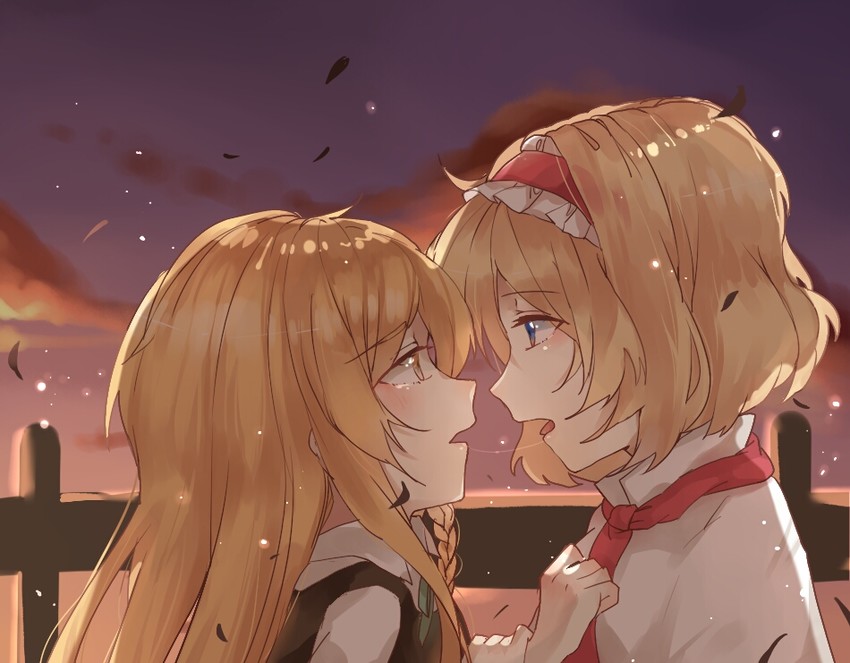 kirisame marisa and alice margatroid (touhou) drawn by meng_ziya