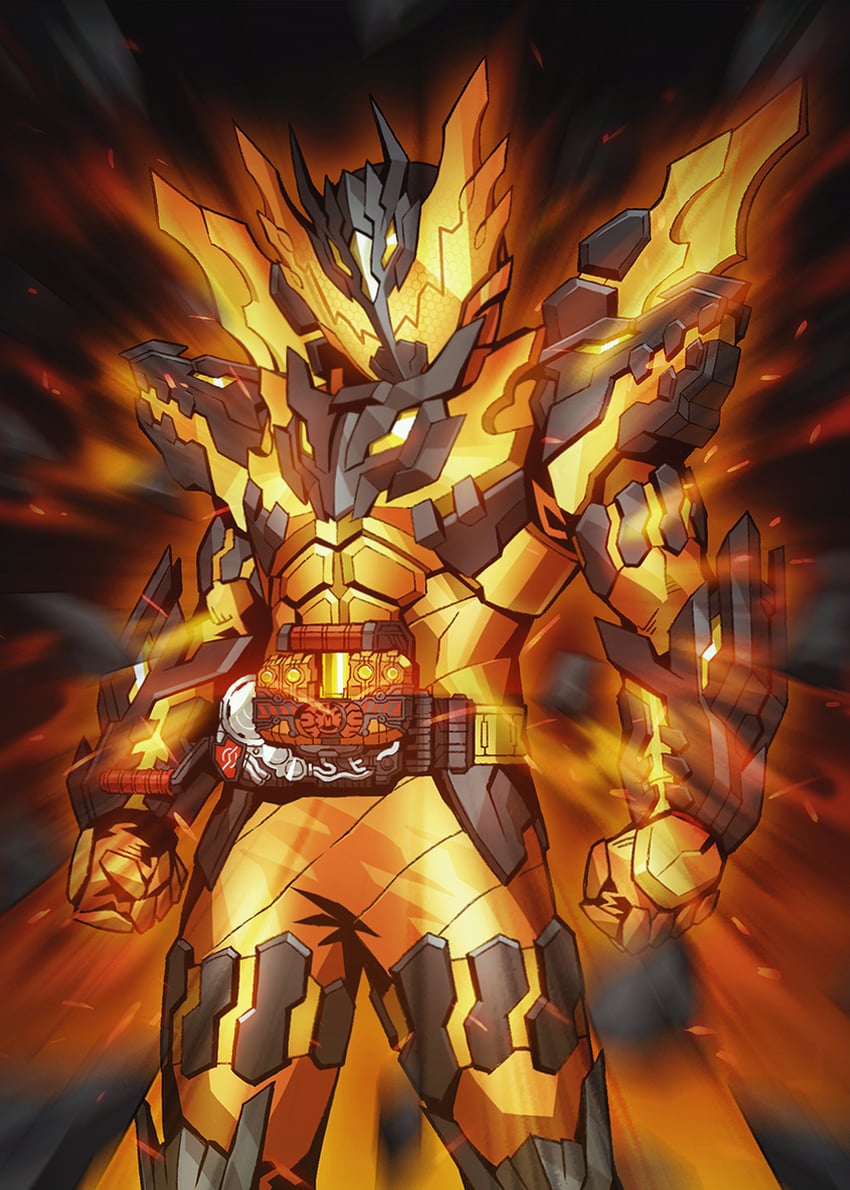 kamen rider cross-z and kamen rider cross-z magma (kamen rider and 1 more) drawn by onion_maru
