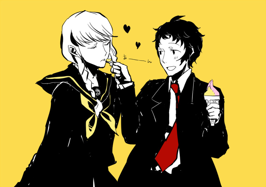 narukami yu and adachi tooru (persona and 1 more) drawn by ikimono_(pixiv)