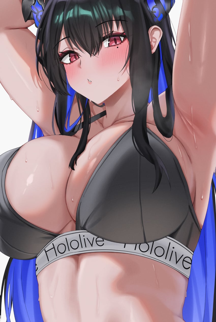 nerissa ravencroft (hololive and 1 more) drawn by yobi_(ybpac18)