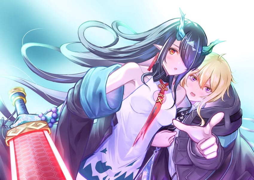 doctor, dusk, and female doctor (arknights) drawn by rinereeto