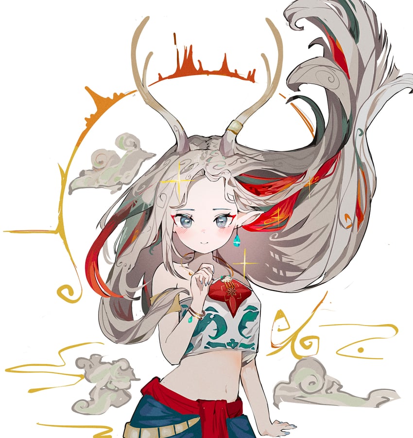 nine-colored deer (arknights and 1 more) drawn by ryu_(17569823)