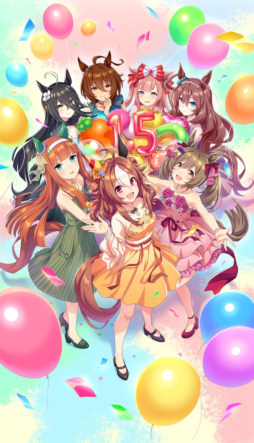 agnes tachyon, manhattan cafe, silence suzuka, mihono bourbon, agnes digital, and 2 more (umamusume)