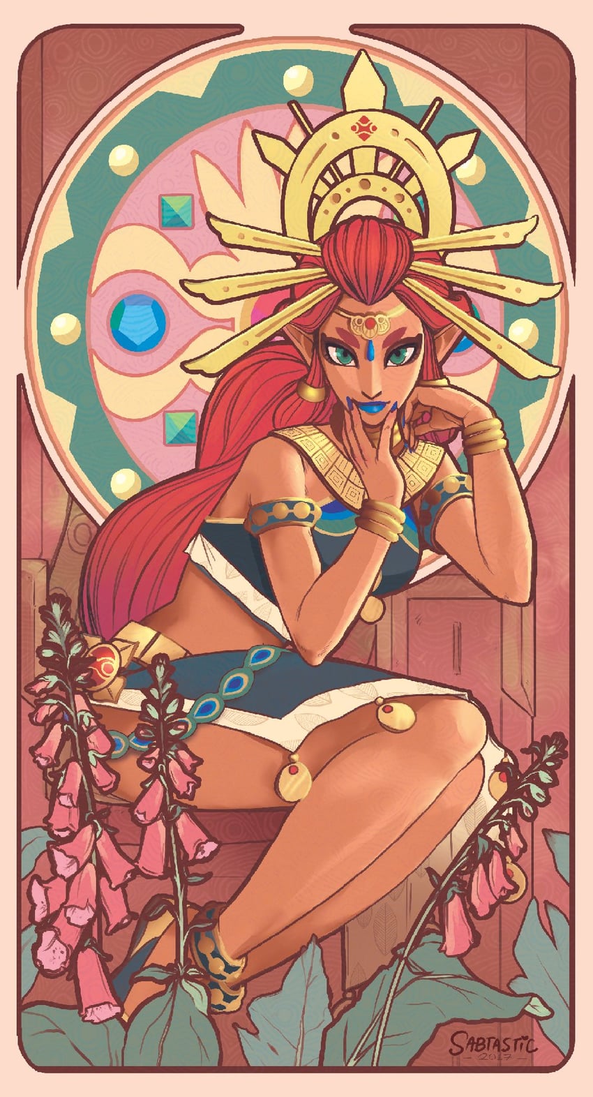 riju (the legend of zelda and 1 more) drawn by sabtastic