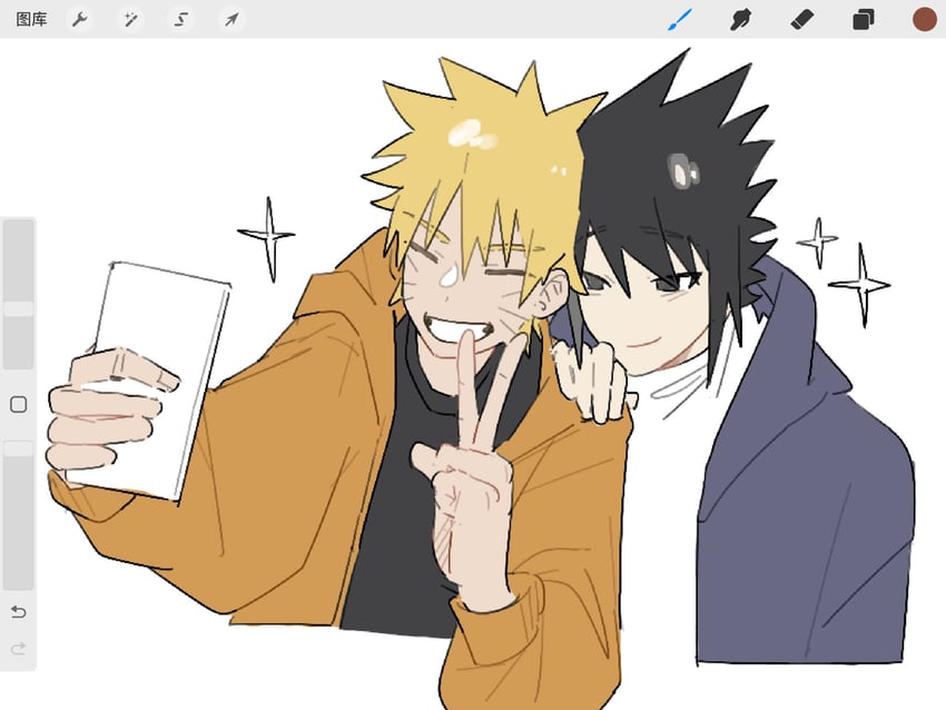 uzumaki naruto and uchiha sasuke (naruto) drawn by cucove_0825