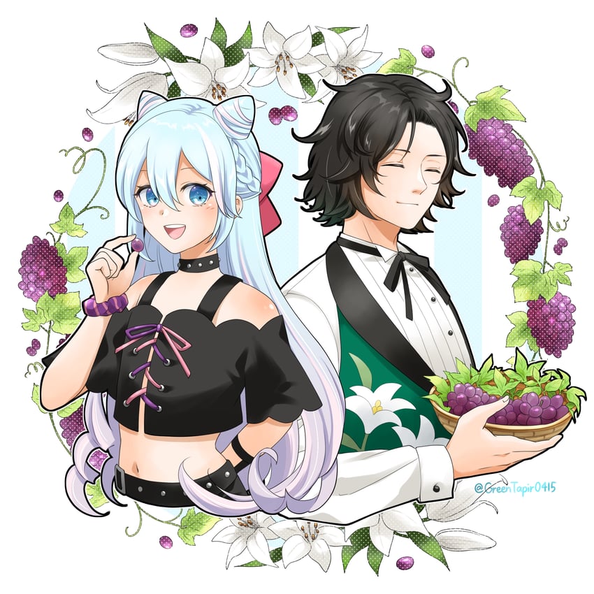 rosado and louis (fire emblem and 1 more) drawn by midori_no_baku