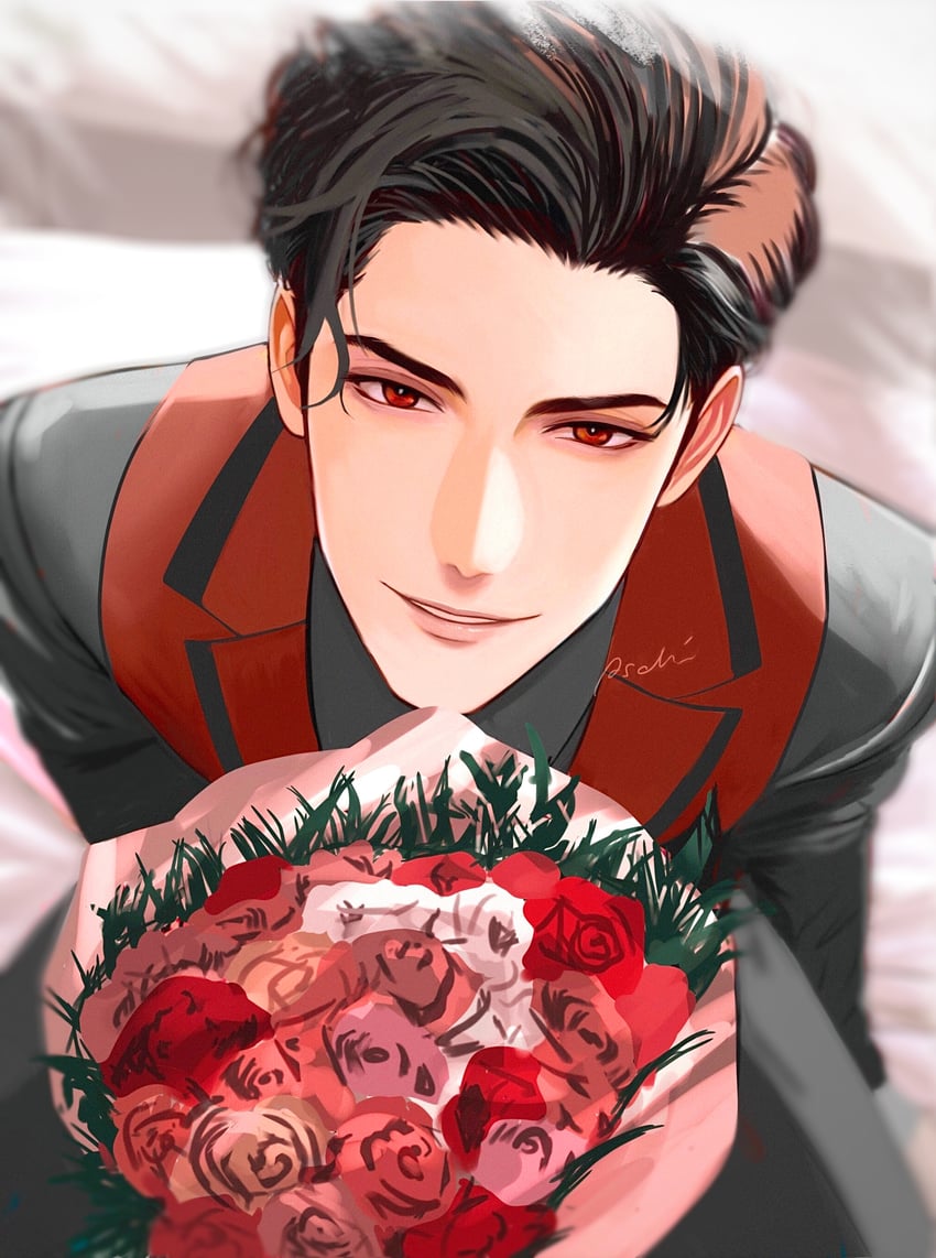 lucifer (obey me!: one master to rule them all! and 1 more) drawn by asahiobayme