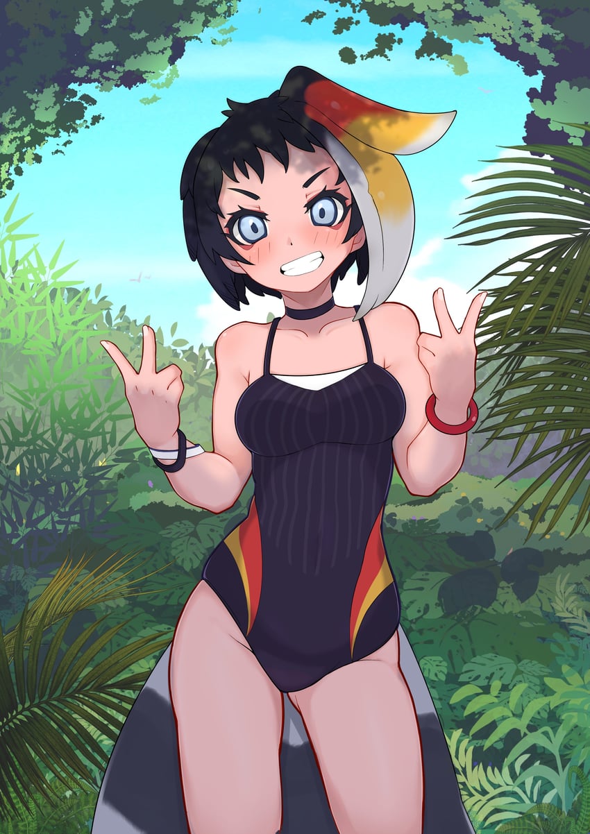 rhinoceros hornbill (kemono friends) drawn by illu_(illu_stratos)
