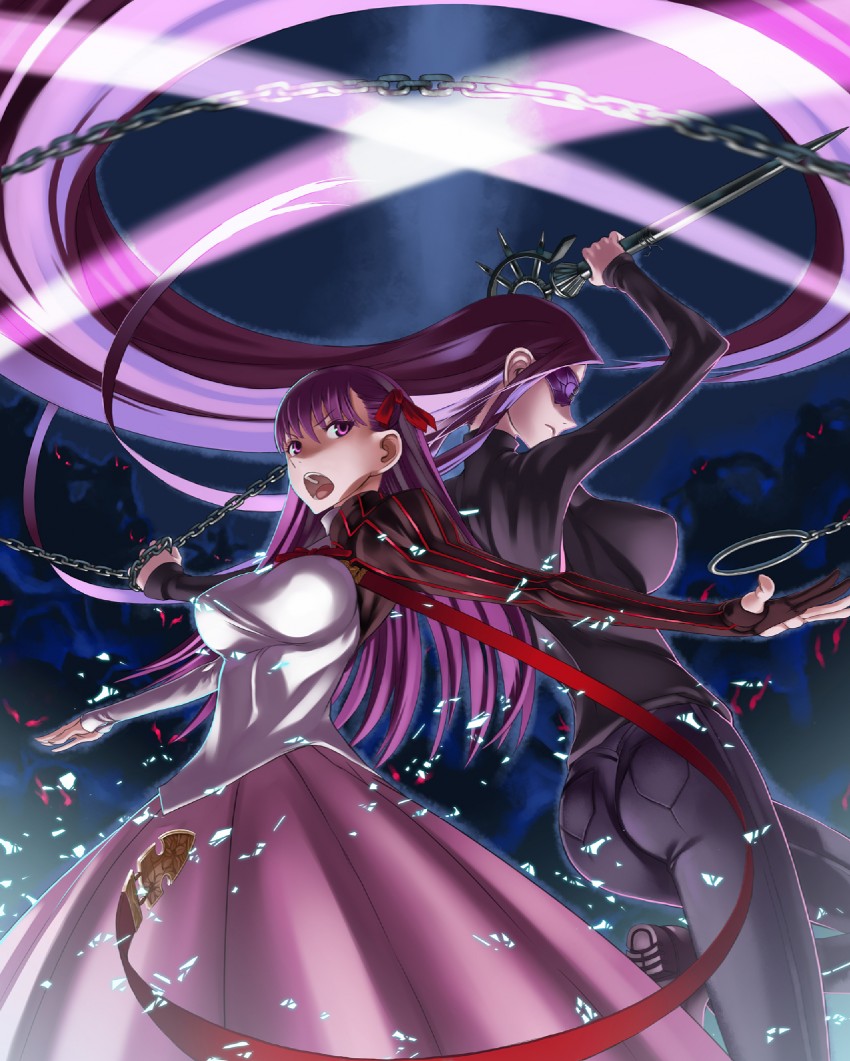 matou sakura and medusa (fate and 1 more) drawn by honjou_raita