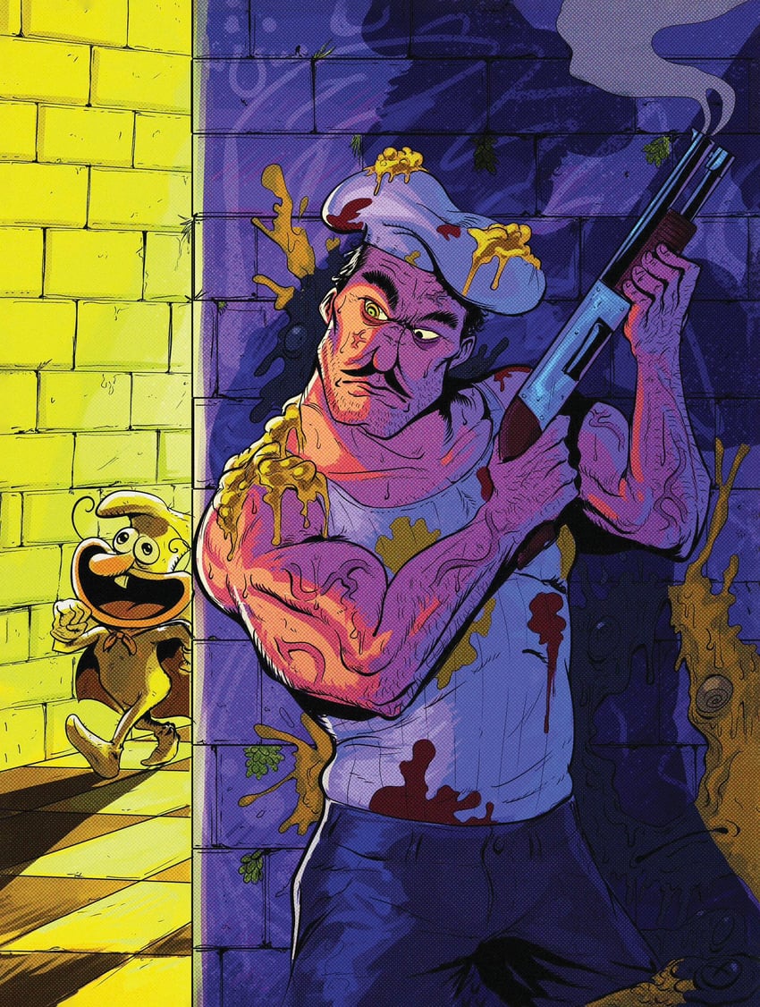 peppino spaghetti and the noise (pizza tower) drawn by hushpuppyart