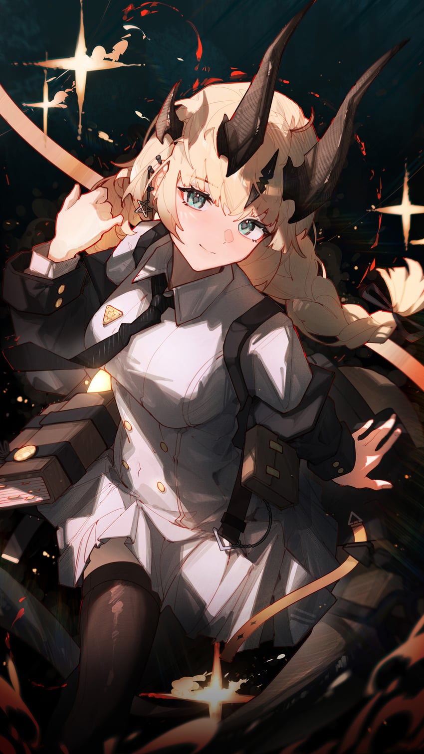 reed and reed the flame shadow (arknights) drawn by huajiaohaibao