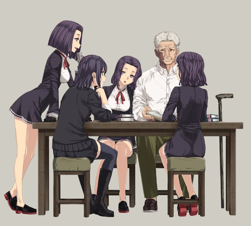 admiral, tenryuu, and tatsuta (kantai collection) drawn by ifuji_shinsen