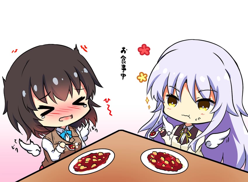 tachibana kanade and aoi erika (angel beats! and 2 more) drawn by sekibaracheice