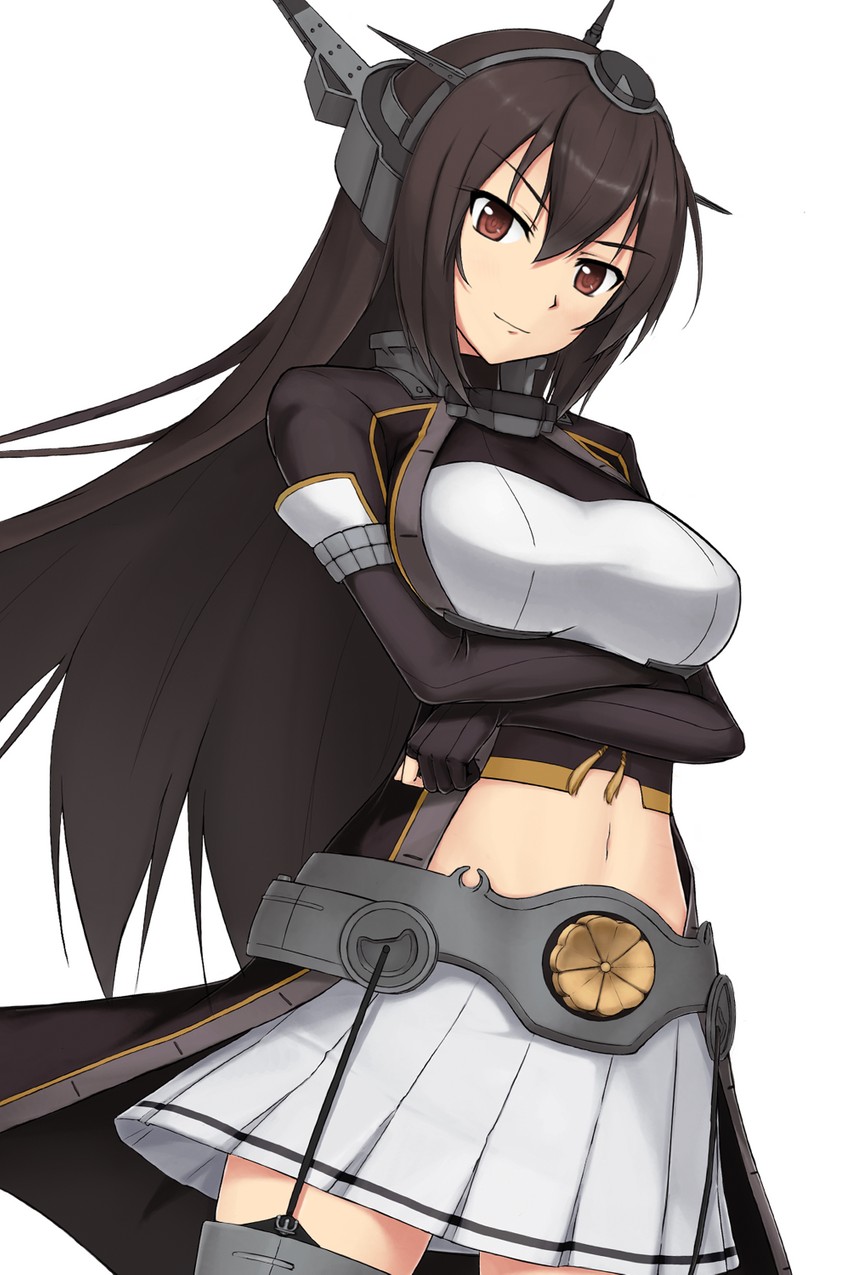 nagato and nagato kai ni (kantai collection) drawn by ghound