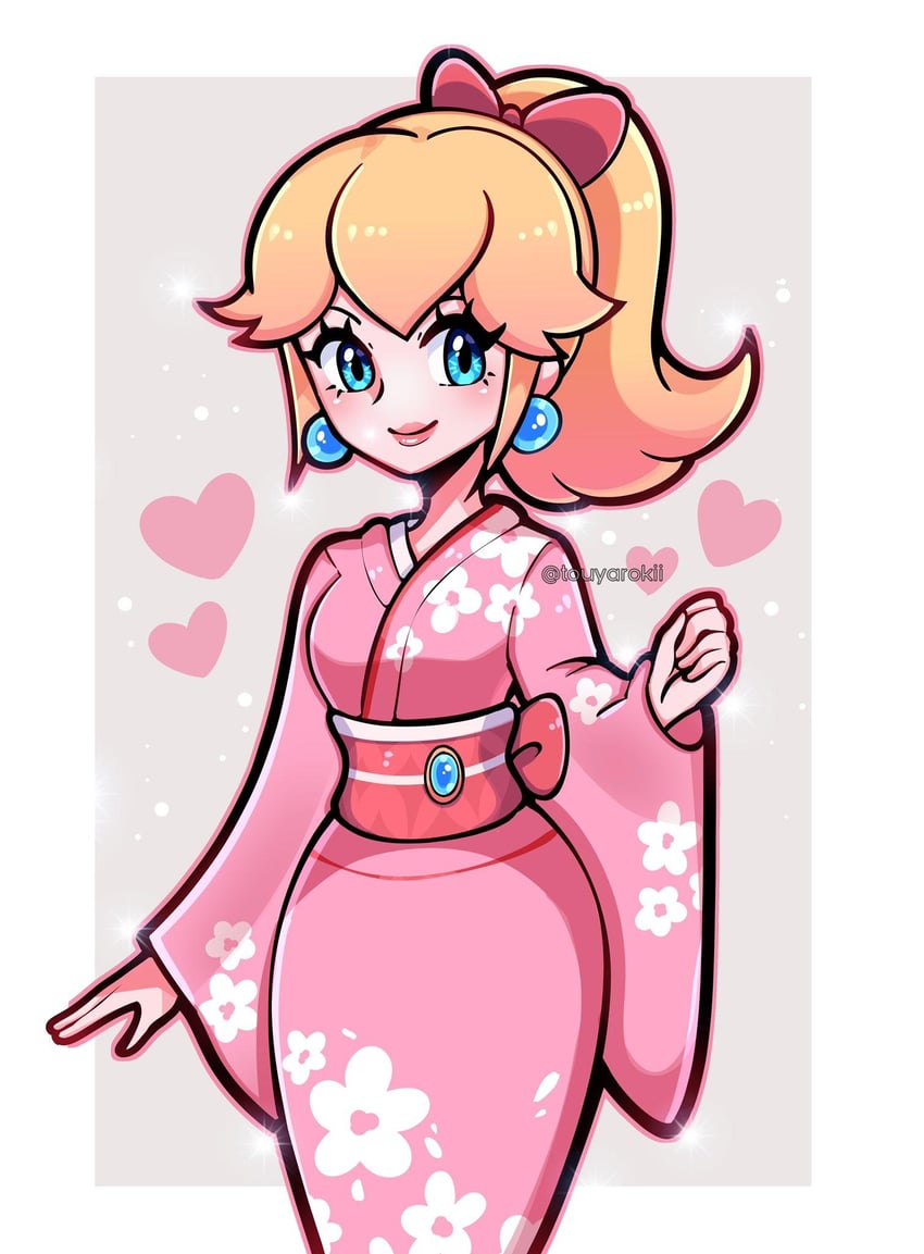 princess peach (mario and 2 more) drawn by touyarokii