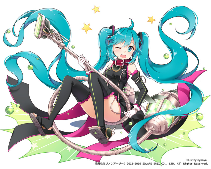 hatsune miku (vocaloid and 2 more) drawn by nyanya