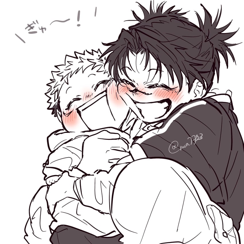 itadori yuuji and choso (jujutsu kaisen) drawn by mura_(mura77_93)