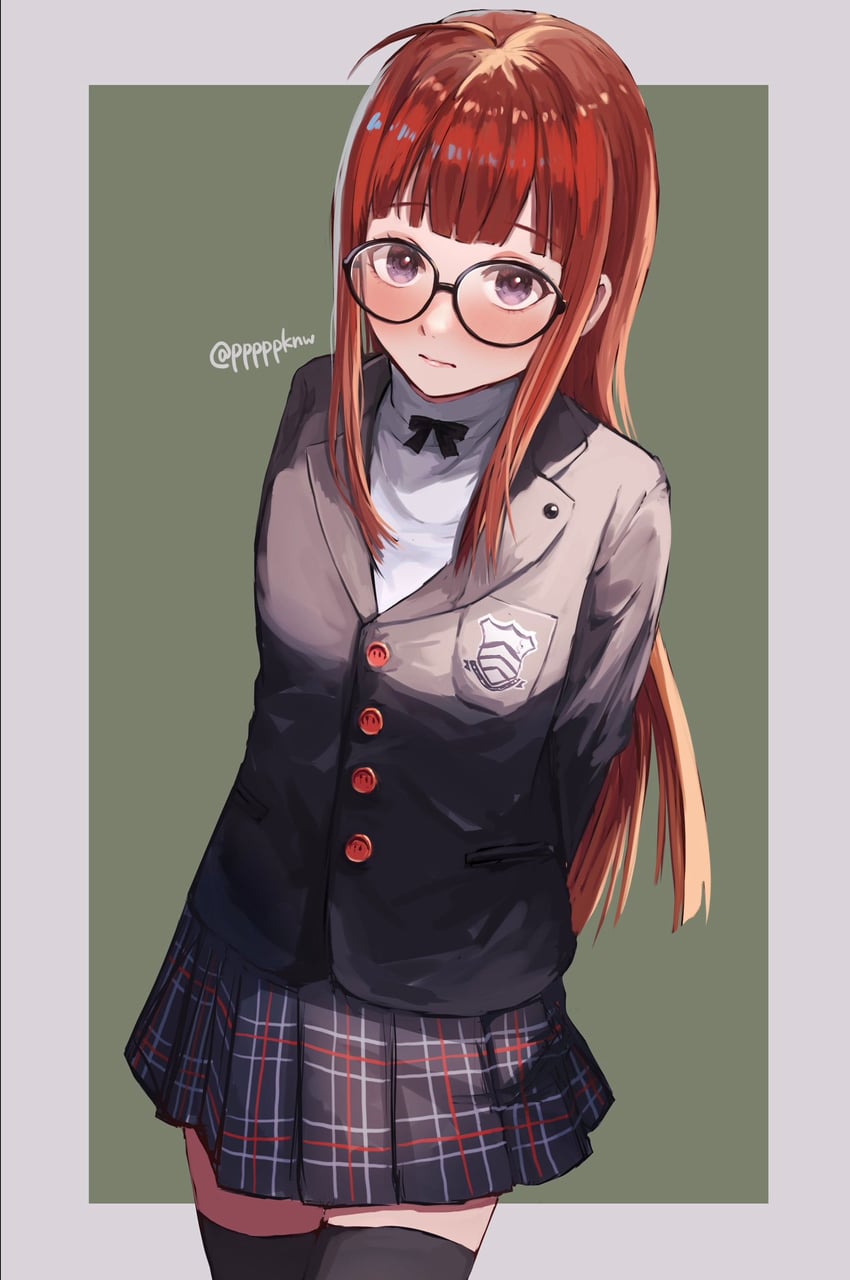 sakura futaba (persona and 1 more) drawn by pppppknw