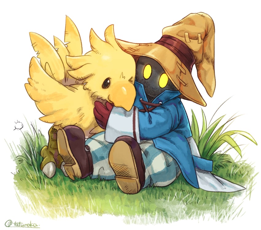 black mage and vivi ornitier (final fantasy and 1 more) drawn by tatsunaka_(tx3)