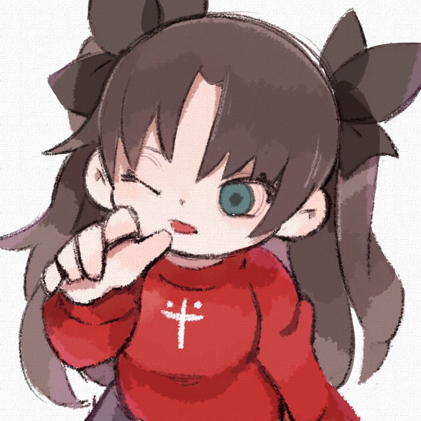 tohsaka rin (fate and 1 more) drawn by yknsugar