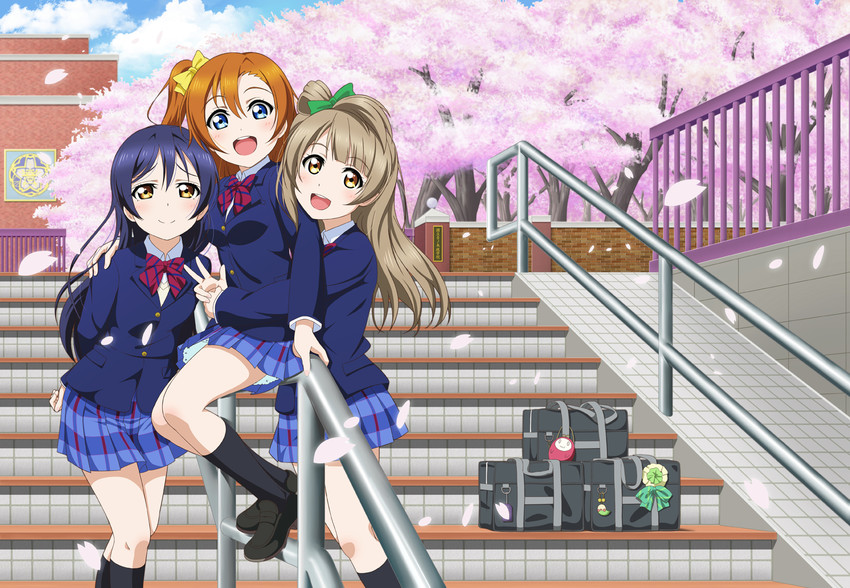 sonoda umi, minami kotori, and kosaka honoka (love live! and 1 more) drawn by takamin_apaman