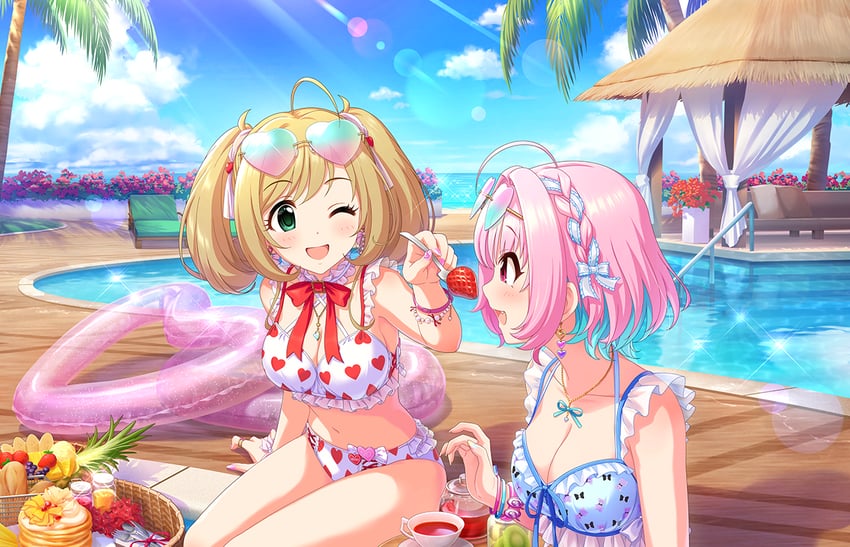 yumemi riamu and sato shin (idolmaster and 2 more)