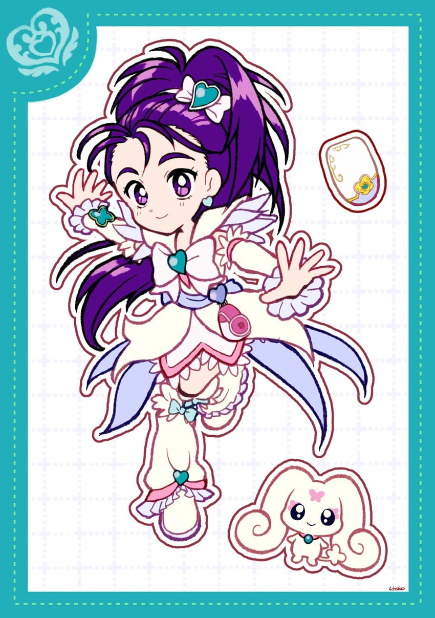 mishou mai, cure egret, and choppy (precure and 1 more) drawn by uwded_207