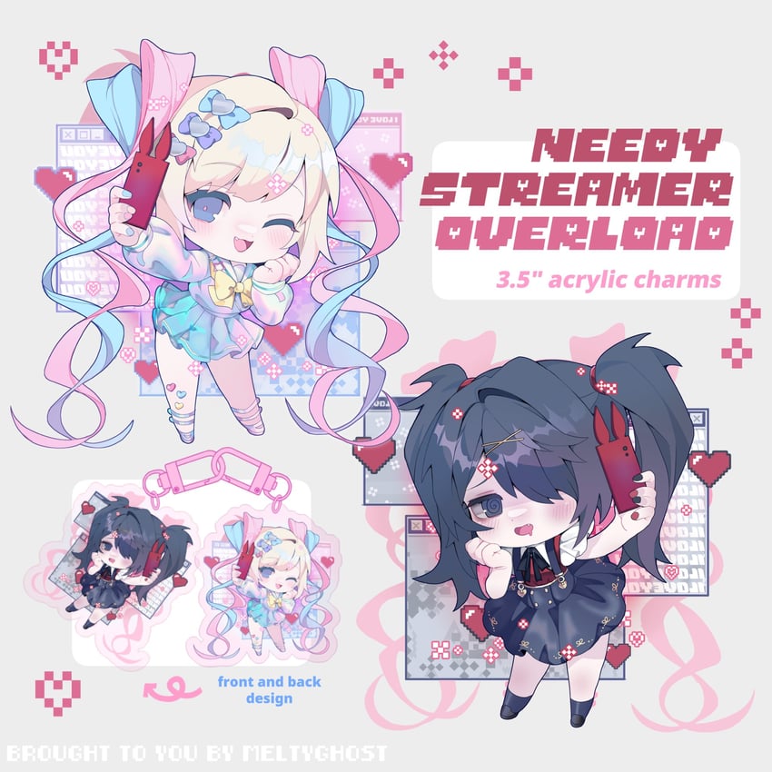 chouzetsusaikawa tenshi-chan and ame-chan (needy girl overdose) drawn by ecchibeef