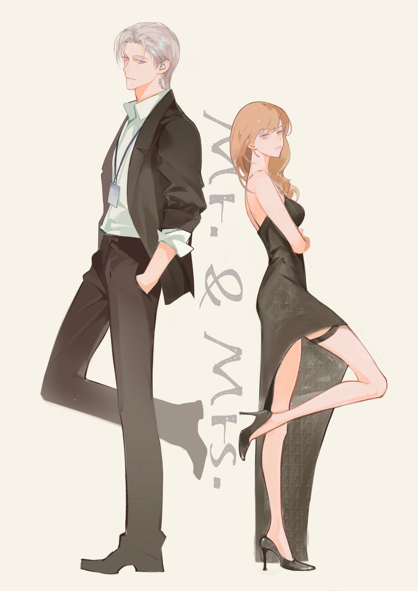 protagonist and charlie su (light and night love and 1 more) drawn by denpa0304