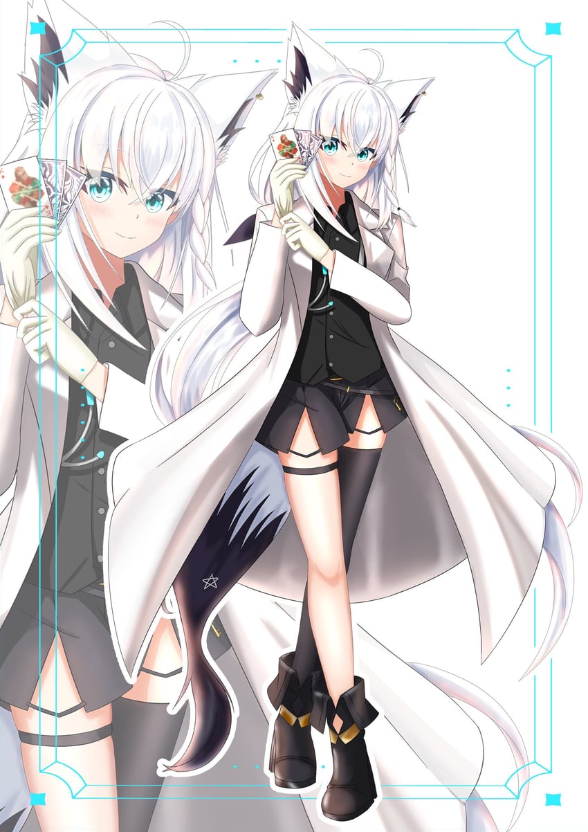 shirakami fubuki (hololive and 1 more) drawn by ayana_haku