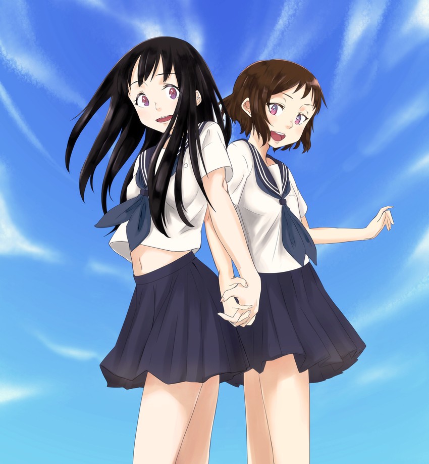 chitanda eru and ibara mayaka (macross and 2 more) drawn by migi_(13111132)