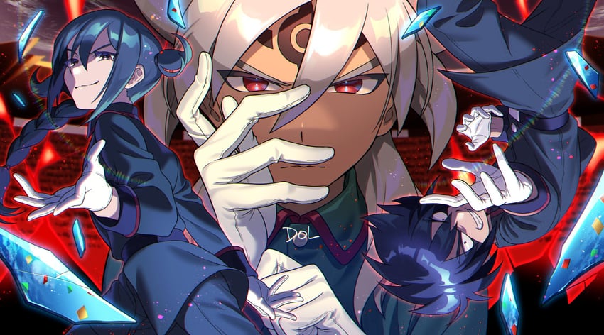 mistorene callus, baddap sleed, and eska bamel (inazuma eleven and 1 more) drawn by dolustoy