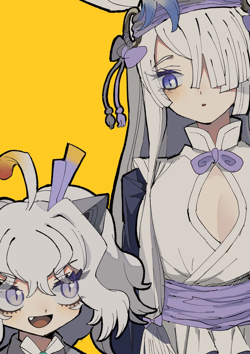 white dragon and gyokuryu (kemono friends) drawn by kanmoku-san