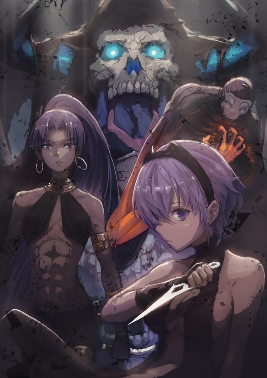 hassan of serenity, king hassan, assassin, female assassin, and hassan of the cursed arm (fate and 1 more) drawn by sterben