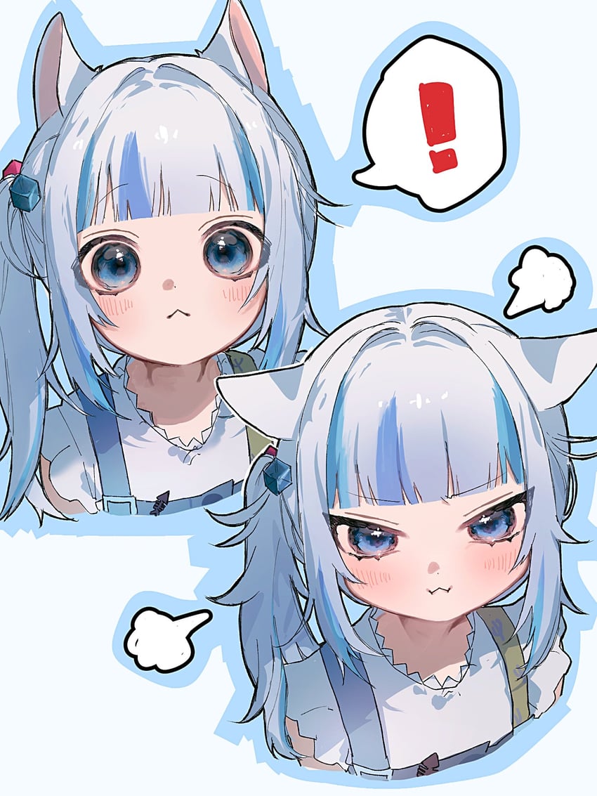 gawr gura (hololive and 1 more) drawn by n/fa_(riyoufuka403)
