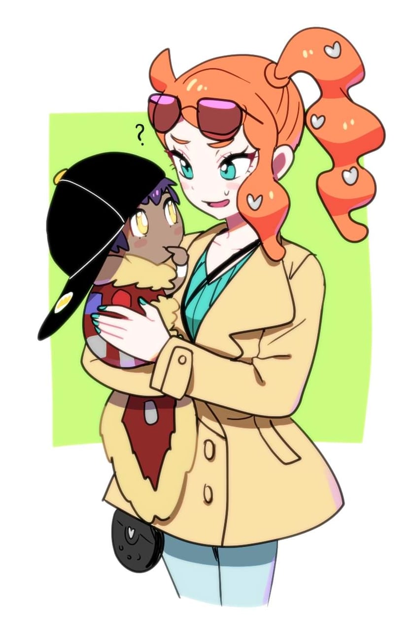 leon and sonia (pokemon and 1 more) drawn by dede_(qwea_00000)