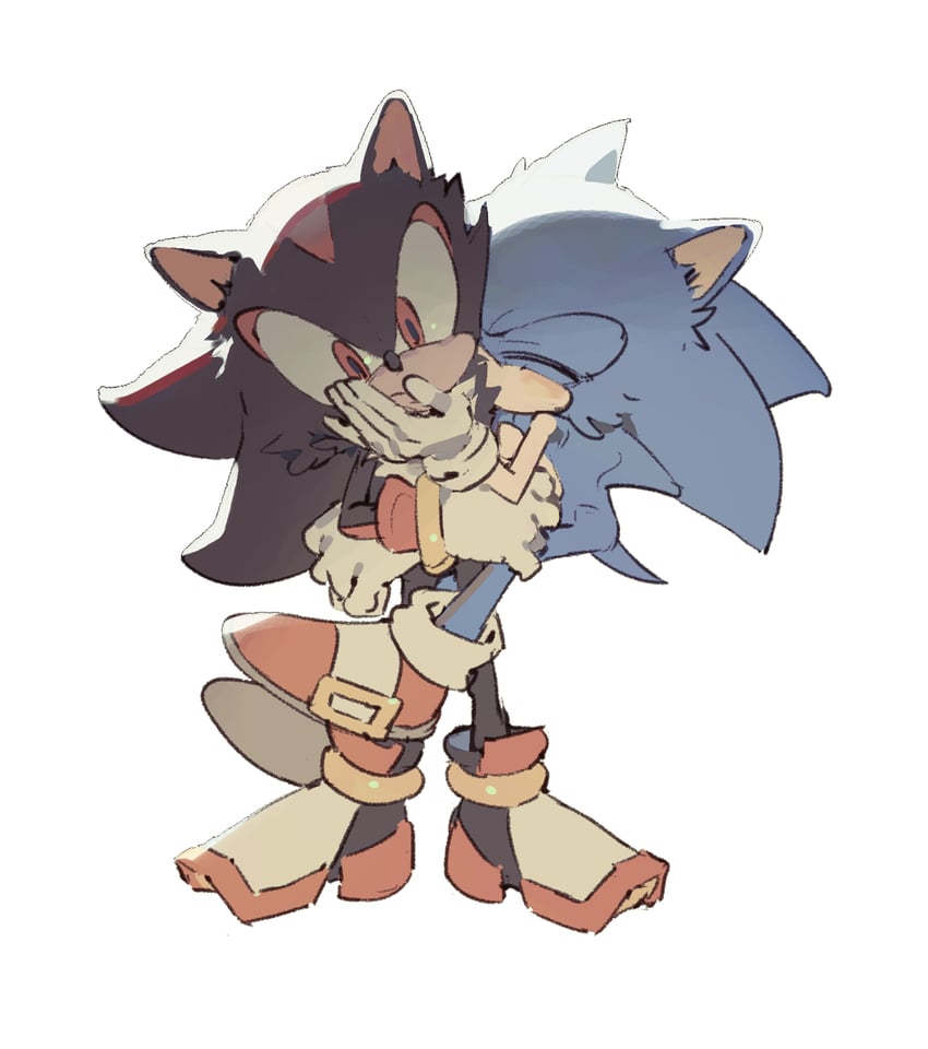 sonic the hedgehog and shadow the hedgehog (sonic) drawn by thslrrpwjd