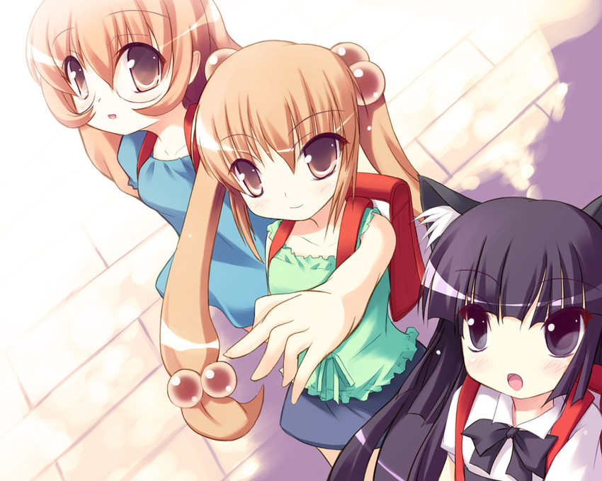 kokonoe rin, kagami kuro, and usa mimi (kodomo no jikan) drawn by safi
