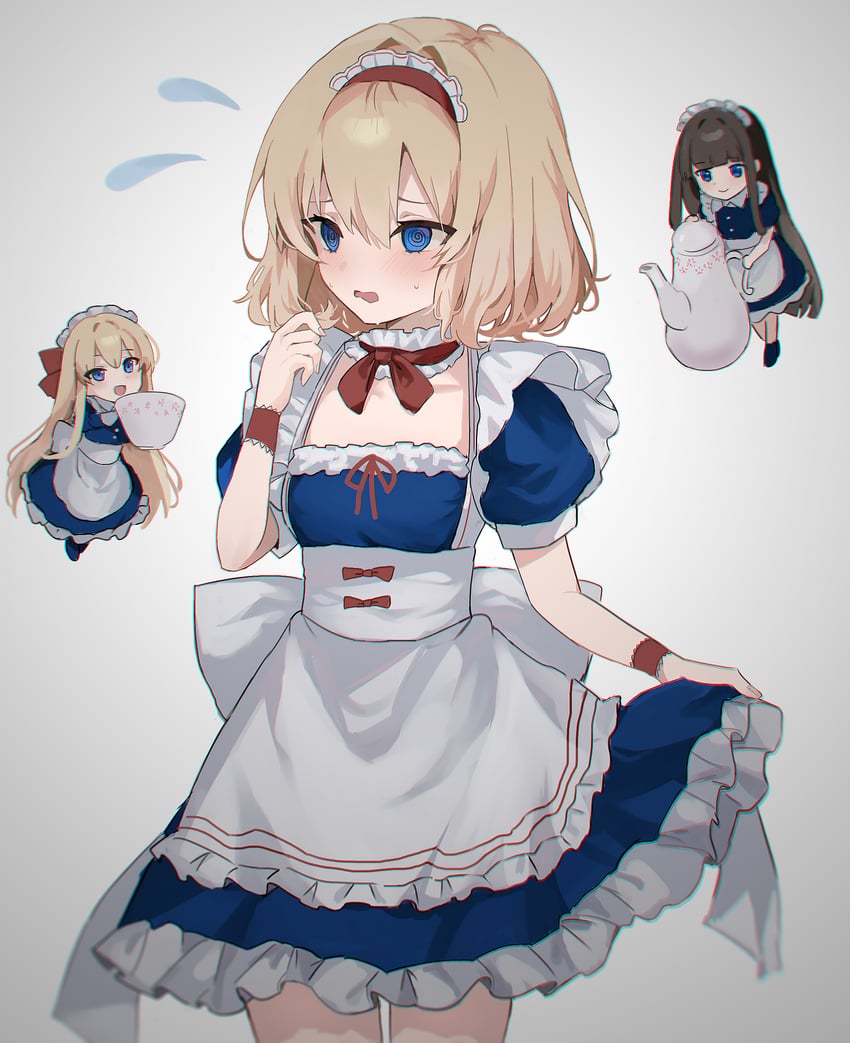 alice margatroid and shanghai doll (touhou) drawn by kani_nyan